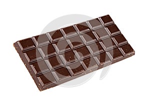 Bar chocolate food of cocoa in white background