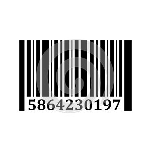 Bar, bar code, barcode, code icon. Black vector graphics