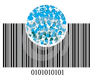 Bar code and bubbles