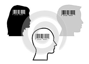 Bar-code and head