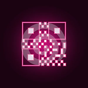 bar code icon. Elements of web in neon style icons. Simple icon for websites, web design, mobile app, info graphics