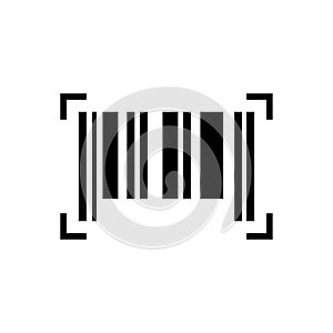 Bar code icon flat vector template design trendy