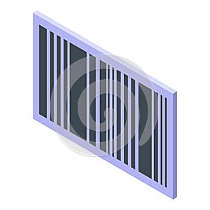 Bar code icon, isometric style