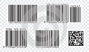 Bar code icon. Set of Modern Flat Barcode.