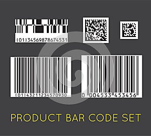 Bar code icon. Set of Modern Flat Barcode.
