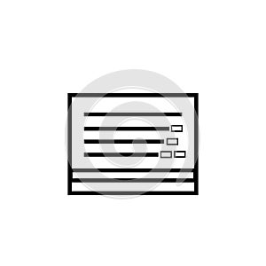 Bar code icon vector sign and symbol isolated on white background, Bar code logo concept