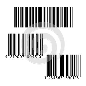 Bar code icons. Vector illustration