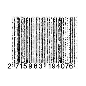 Bar Code isolated on white background. Universal Product Scan Code in doodle style