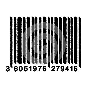 Bar Code isolated on white background. Universal Product Scan Code in doodle style