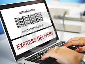 Bar Code Order Tracking Number Concept