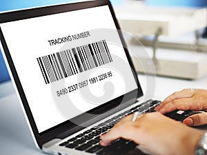 Bar Code Order Tracking Number Concept