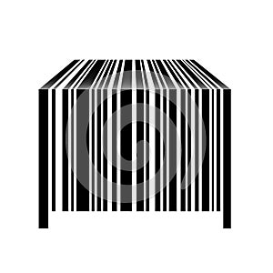 Bar code with a perspective shadow