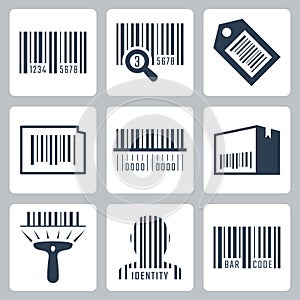 Bar code related icons set