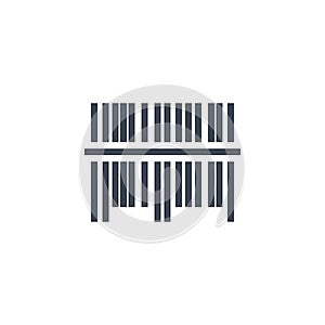 Bar Code related vector glyph icon.