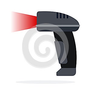 Bar code scanner flat icon vector isolated