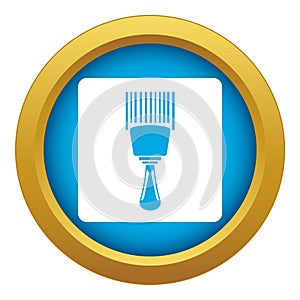 Bar code scanner icon blue vector isolated