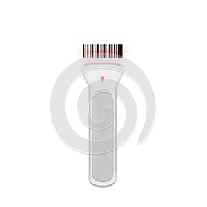 Bar code scanner isolated. Barcode scan technology equipment.