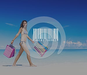 Bar Code Scanning Inventory Logistics Production Concept
