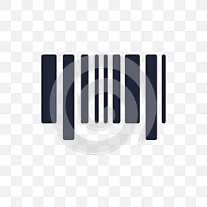 Bar code transparent icon. Bar code symbol design from Delivery
