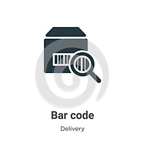Bar code vector icon on white background. Flat vector bar code icon symbol sign from modern delivery collection for mobile concept