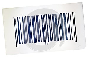 Bar code on the white