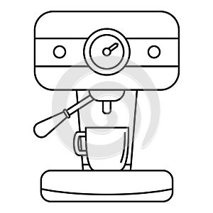 Bar coffee machine icon, outline style
