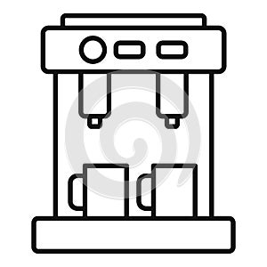 Bar coffee machine icon, outline style