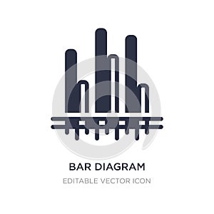 bar diagram icon on white background. Simple element illustration from Business concept