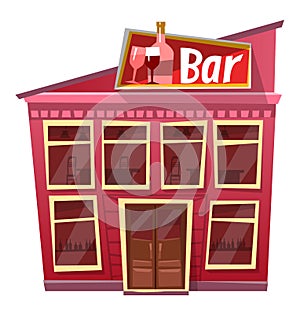 Bar Exterior of Pub, Drinking Establishment Facade