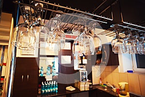 Bar and glasses hanging