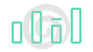 Bar Graph Analytics Icon, Data Statistics Chart Vector, vector design Generative AI