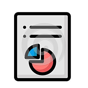 Bar graph analytics Isolated Vector icon which can easily modify or edit