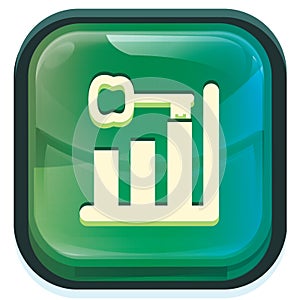 bar graph button. Vector illustration decorative background design