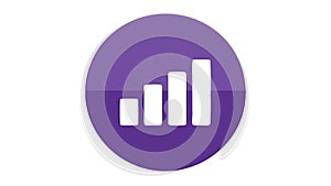 Bar Graph Chart Icon for Data Visualization and Reports, vector design Generative AI