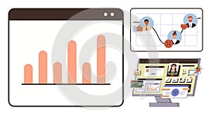 Data Visualization, User Analysis, and CRM Interface for Performance Monitoring and Decision Making