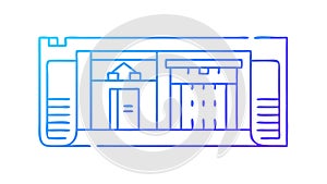 Bar Graph Data Visualization Statistics Outline Icon, vector design Generative AI