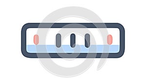 Bar graph outline icon data representation chart, vector design Generative AI