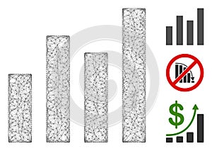 Bar Graph Polygonal Web Vector Mesh Illustration