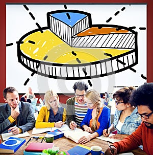 Bar Graph Statistics Analysing Chart Reports Concept