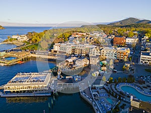 Bar Harbor historic town center, Maine, USA