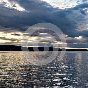 Bar Harbor at sunset, Maine