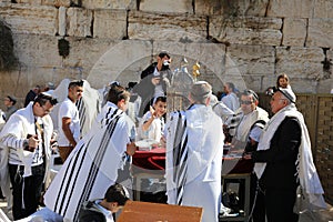 Bar Mitzvah Ceremony at the Western Wall in Jerusalem