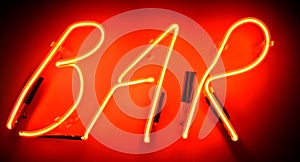 Bar neon sign