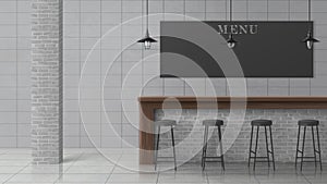 Bar or pub minimalistic design interior vector