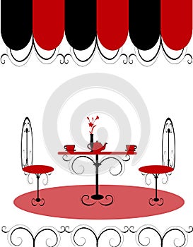 Bar restaurant lounge coffee women Illustration ve