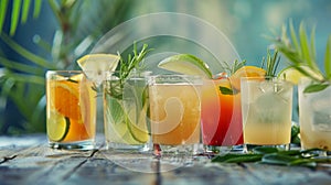 A bar serving a variety of alcoholfree drinks carefully crafted with fresh herbs es and juices to mimic the flavors of