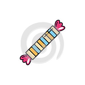 Bar sweet and candies icon line fill