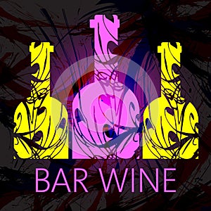 Bar wine and tasting card