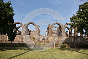 Bara Kaman, the unfinished mausoleum of Ali Adil Shah II in Bijapur, Karnataka, India