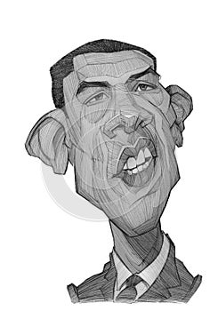Barack Obama caricature sketch